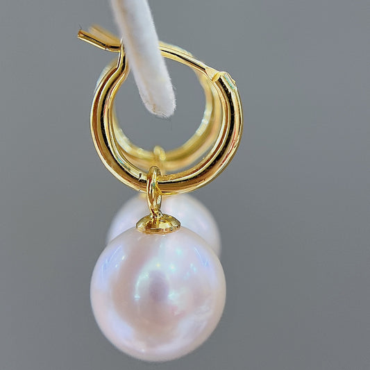 Luxury 18K Gold & 12-13mm Edison Pearl Jewelry - Perfect Circle, Slight Blemish