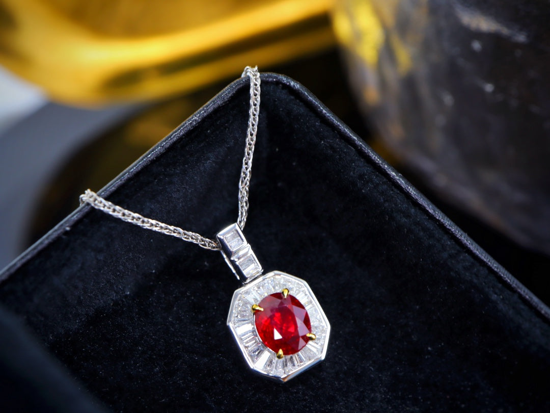 Pigeon Blood Red Ruby Pendant - A Gem of Unmatched Elegance