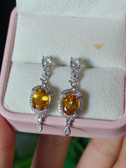 Natural Yellow Citrine Earrings - Elegant Jewelry for Every Occasion