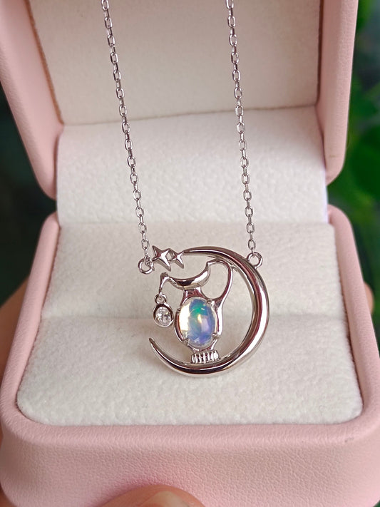 Natural Opal "Treasure Bottle" Pendant Necklace - Exquisite Jewelry