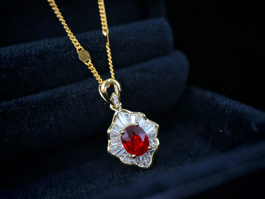 Pigeon's Blood Ruby Pendant - Vibrant Red Gemstone Jewelry