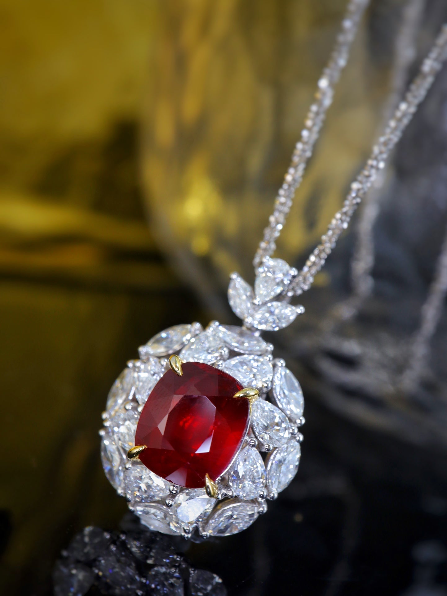 Unheated Pigeon's Blood Ruby Pendant - Premium Jewelry Collection