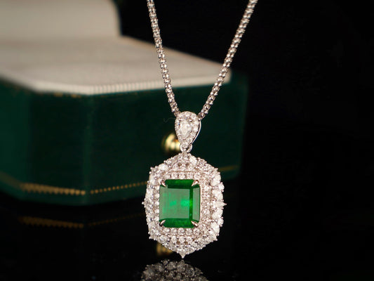 Vivid Green Emerald Pendant - A Jewelry Gem for Elegance and Sophistication