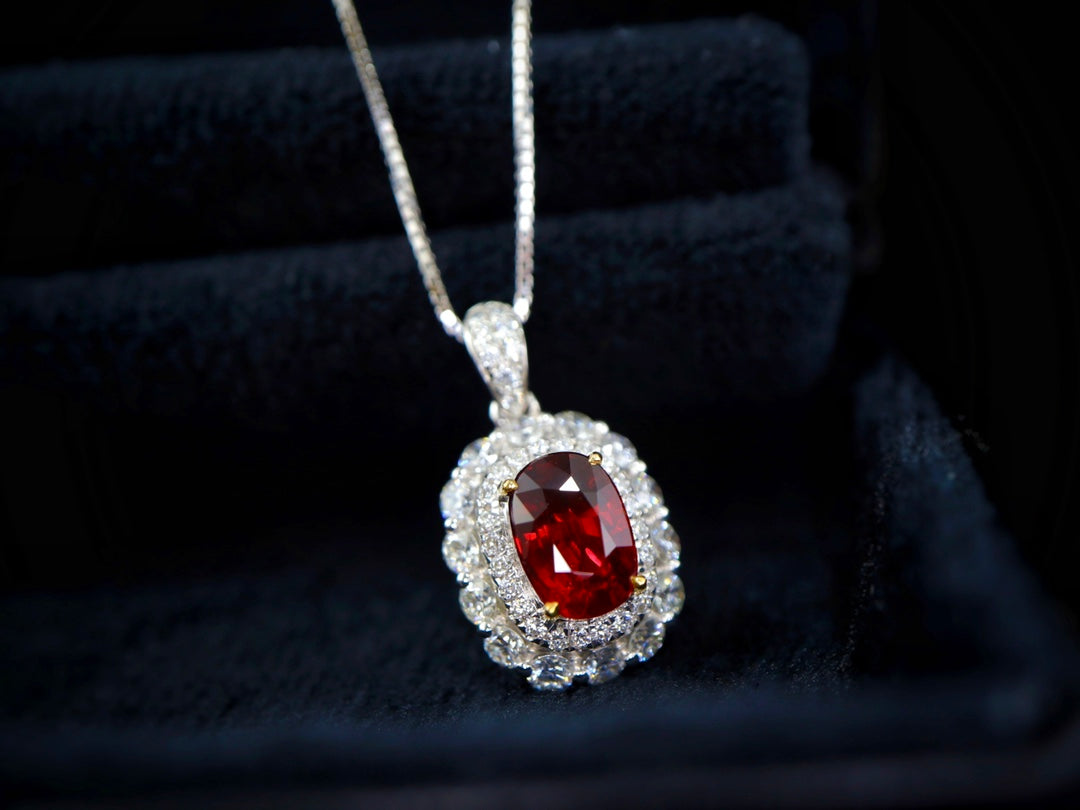 Pigeon Blood Red Ruby Pendant - Premium Jewelry Collection