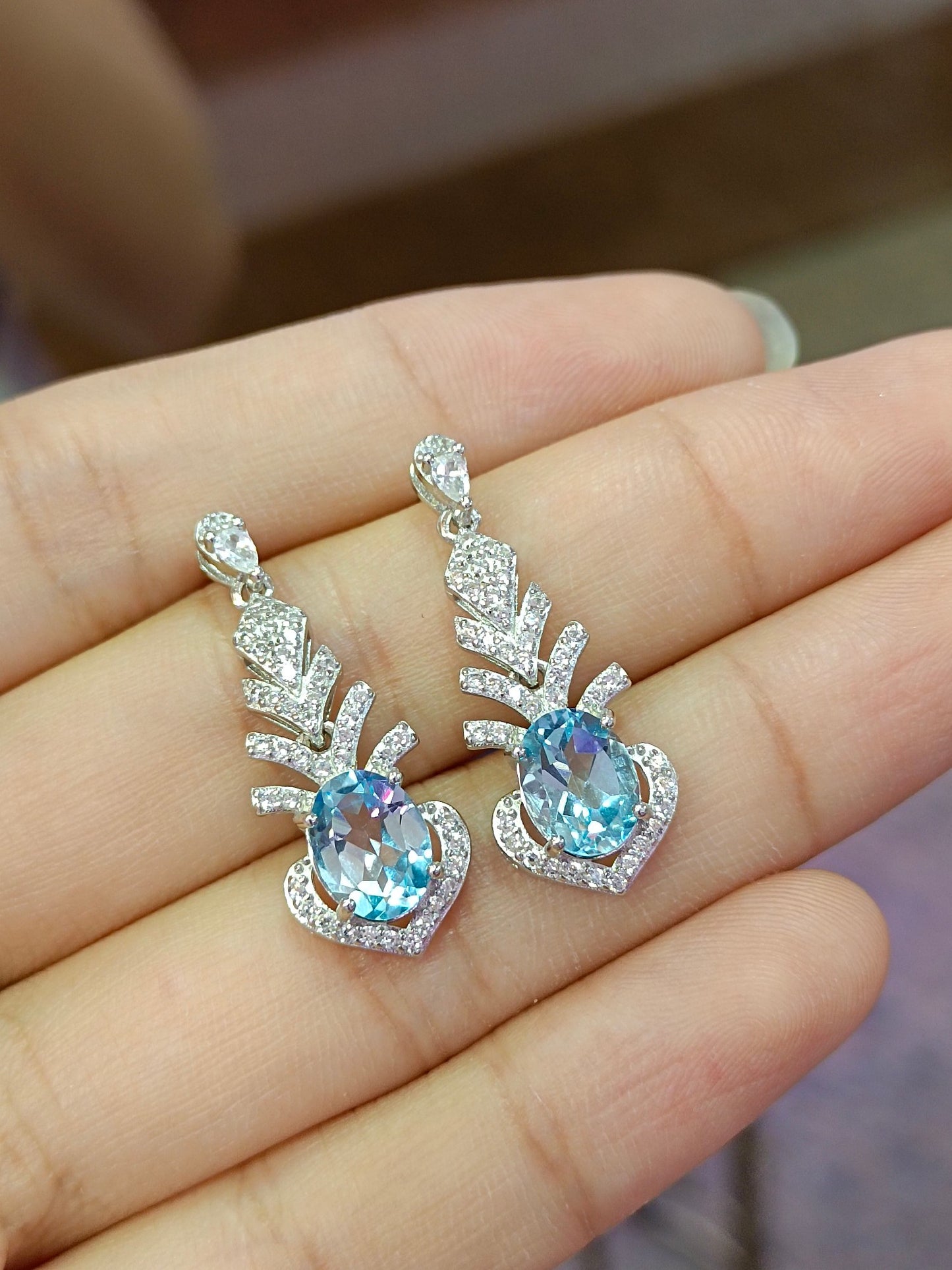 🔥Natural Topaz Wheat Earring Jewelry