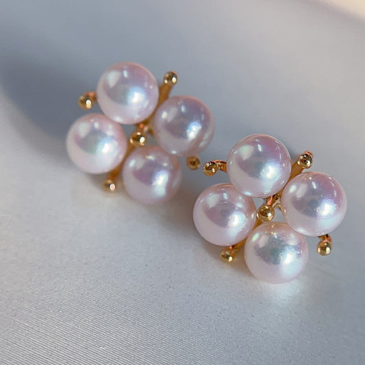 Luxurious 18K Gold & 4.5mm Akoya Pearl Jewelry