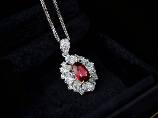 GRS Certified Pigeon Blood Ruby Pendant - Luxury Jewelry