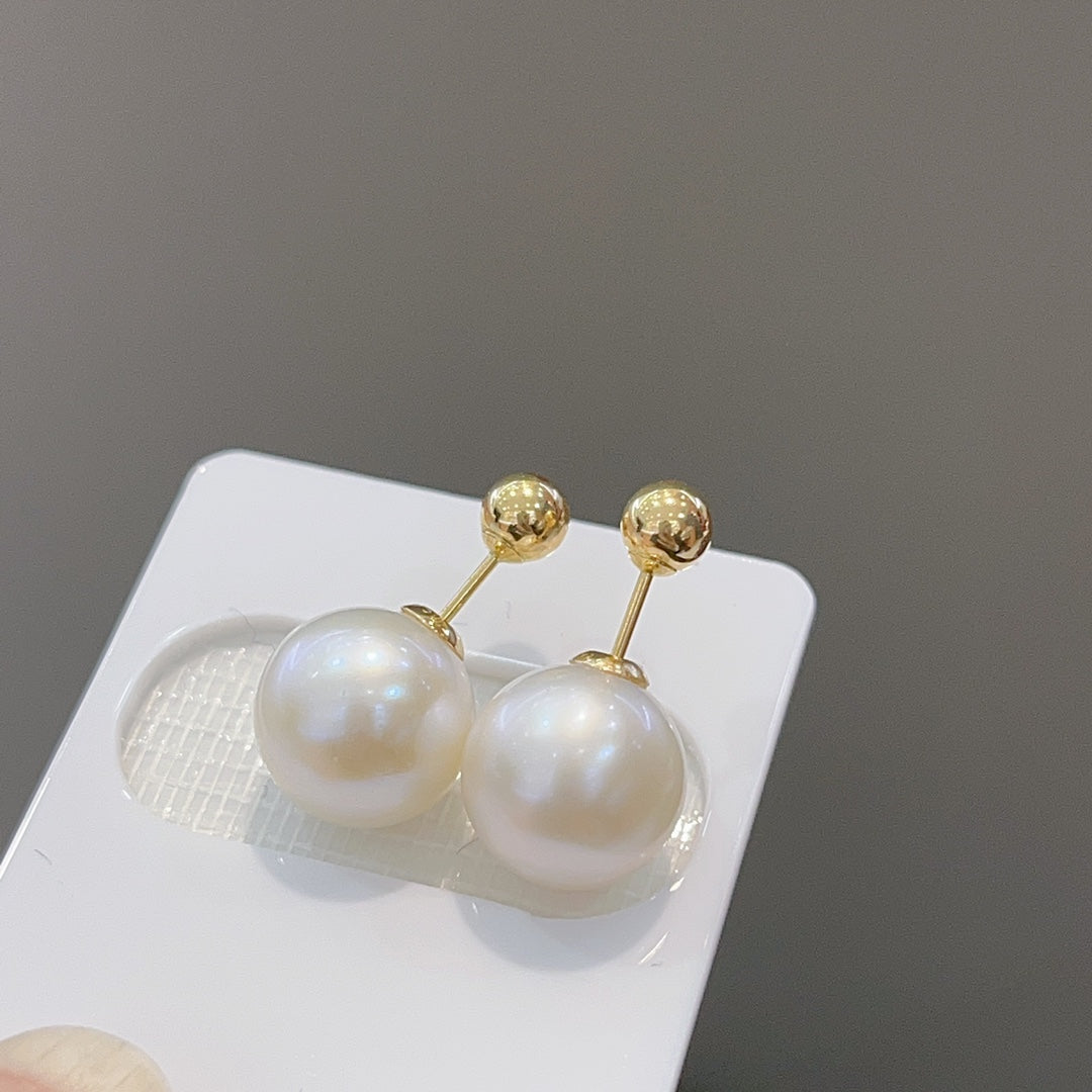 18K Gold and 10-10.5mm Freshwater Pearl Jewelry - High Quality & Lustrous