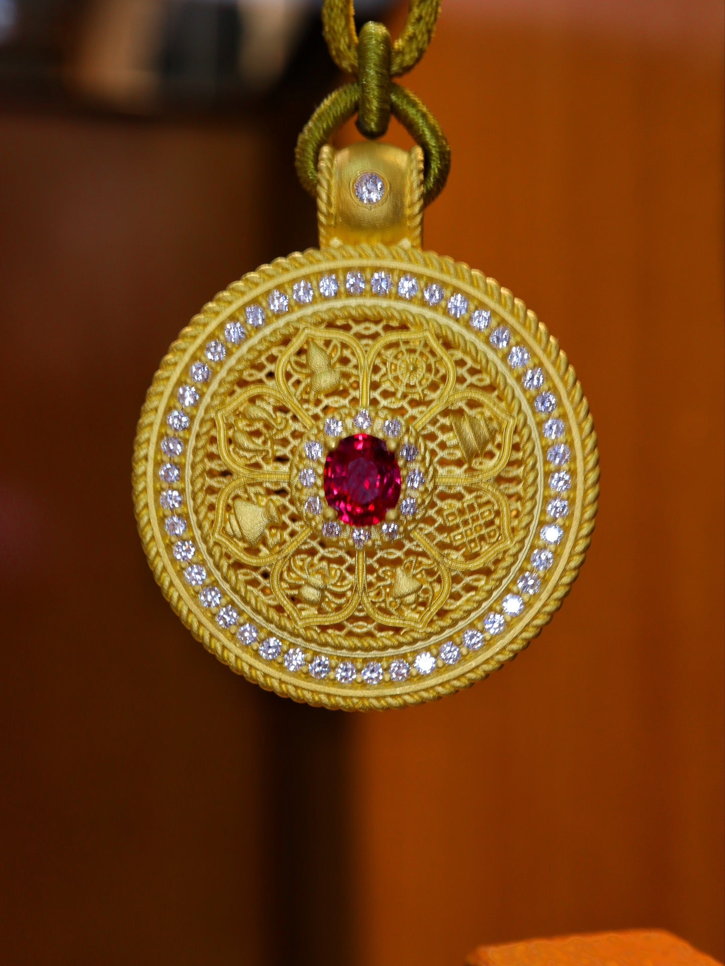 24k Gold Ruby Pendant Jewelry - Premium Natural Pigeon Blood Red