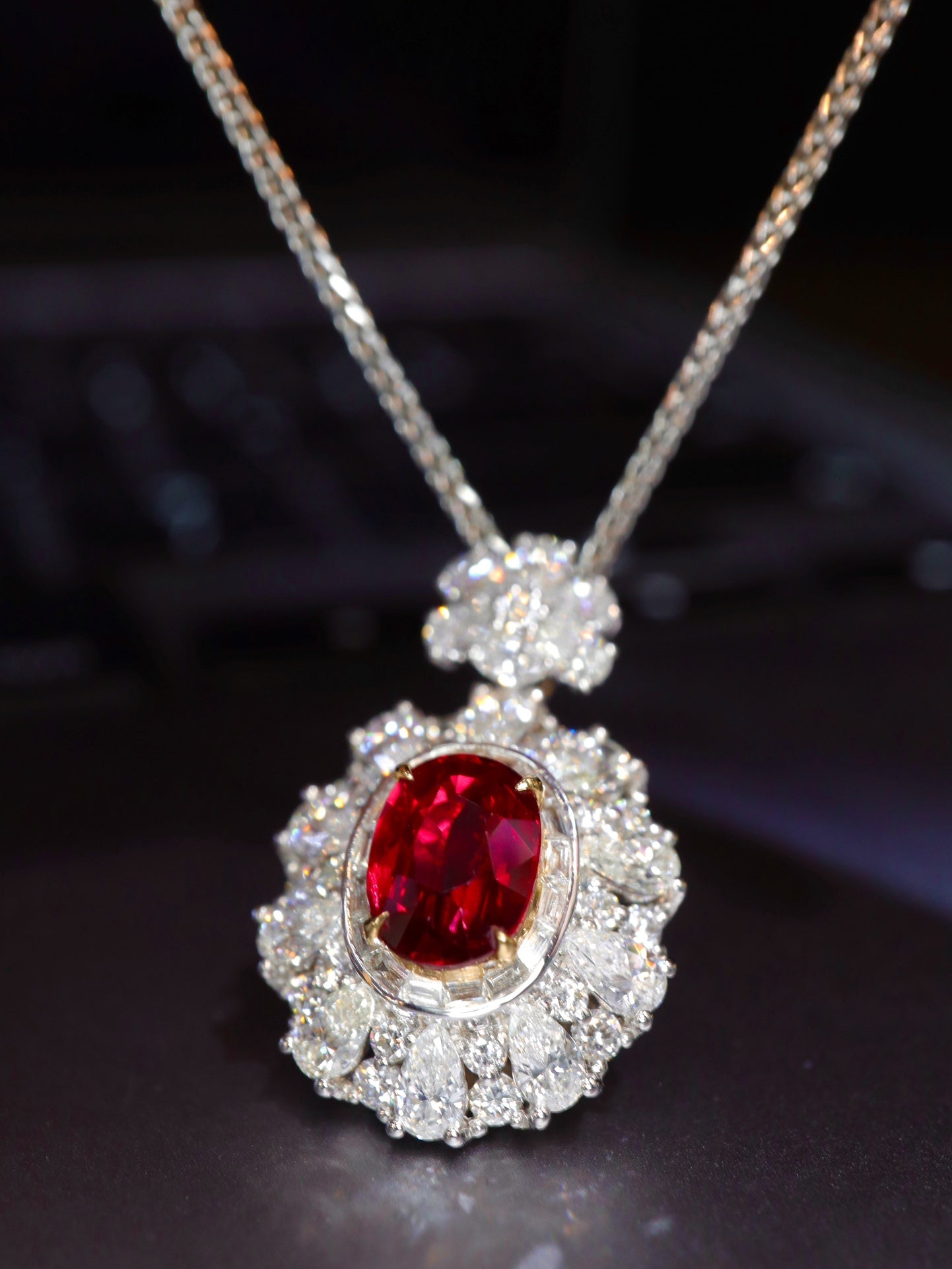 Luxurious Mozambique Ruby Pendant - Fine Jewelry Piece