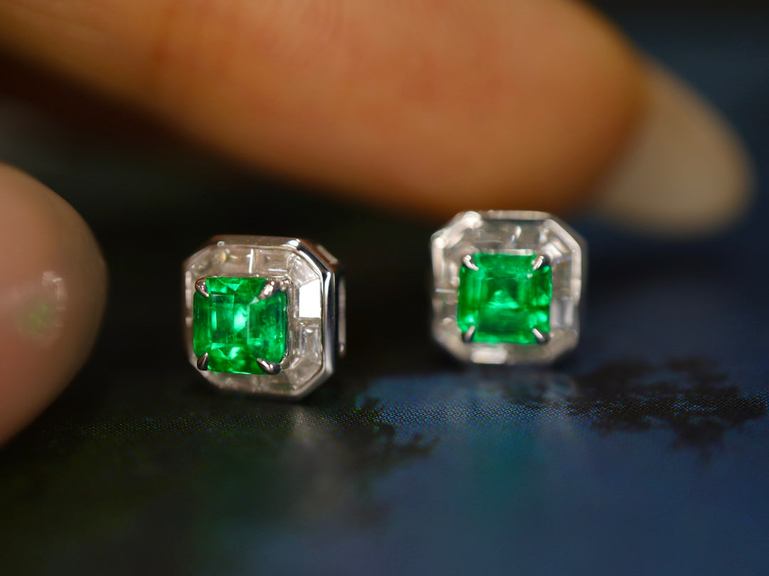 Emerald Earrings Jewelry - High-Quality Panjshir Emerald Gemstone