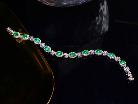 Emerald and Diamond Enchantress Bracelet - A Jewelry Marvel