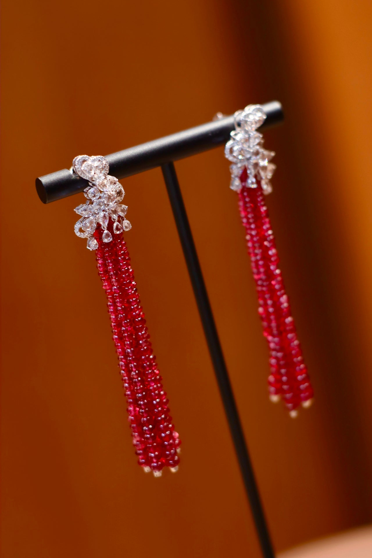 Unheated Myanmar Spinel Earrings: Mesmerizing Jewelry with Ruby-Like Hue