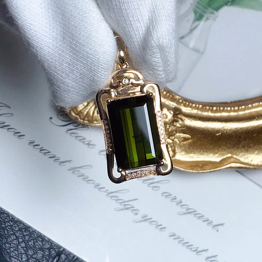 Natural Tourmaline Pendant - Exquisite Jewelry for Elegance