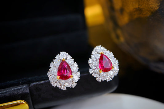 Luxurious Pigeon Blood Ruby Earrings - A Must-Have Jewelry Piece