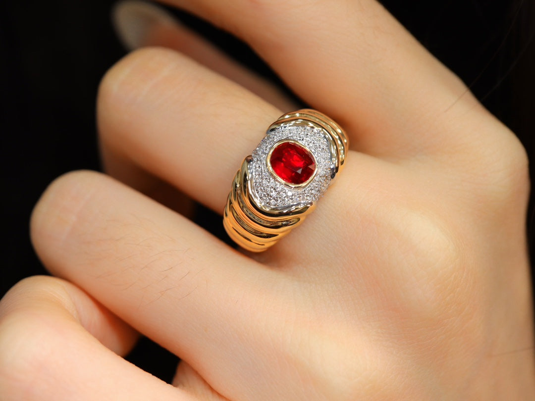 Vintage Style Pigeon's Blood Ruby Ring - A Gemstone Jewelry Marvel