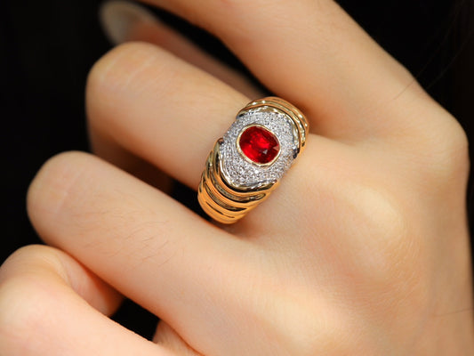 Vintage Style Pigeon's Blood Ruby Ring - A Gemstone Jewelry Marvel