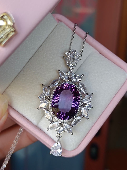 Luxurious Natural Amethyst Pendant Jewelry