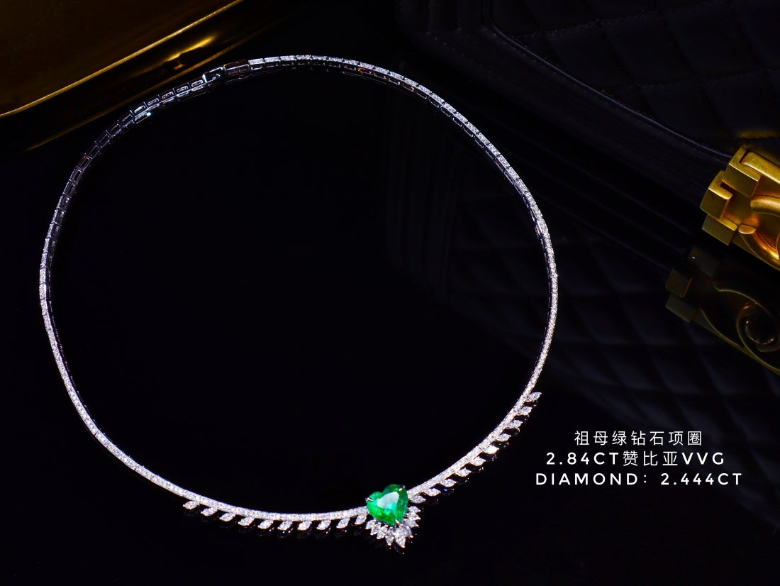 Emerald Diamond Choker: Premium Custom Jewelry Piece