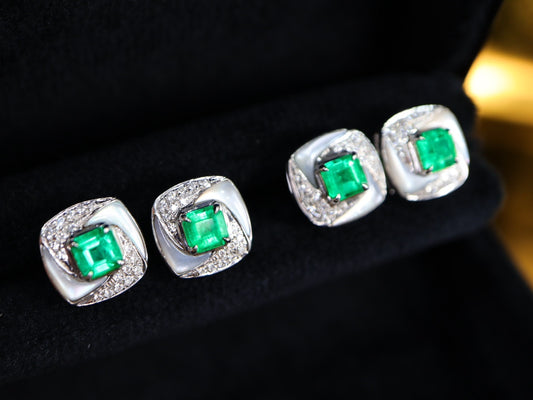 Panjshir Emerald Earrings - Versatile Light Luxury Jewelry