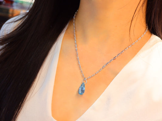 Enchanting Serenity: Clear "Tears of the Mermaid" Jewelry