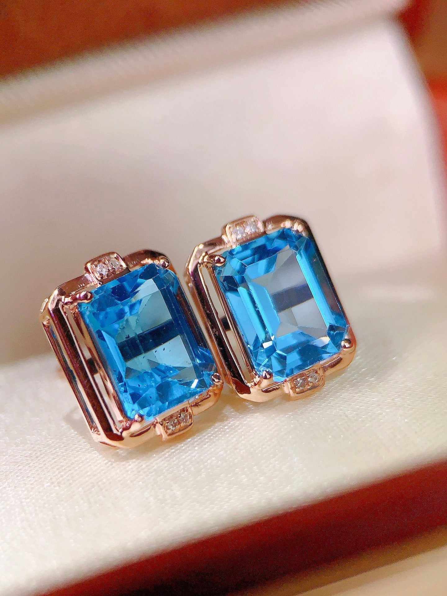 New Arrival: Topaz Earrings with Oceanic Tranquility