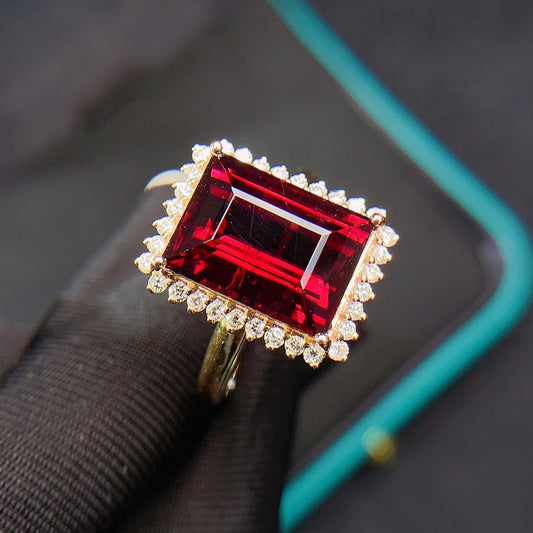 Exquisite Natural Tourmaline Ring - High-End Jewelry