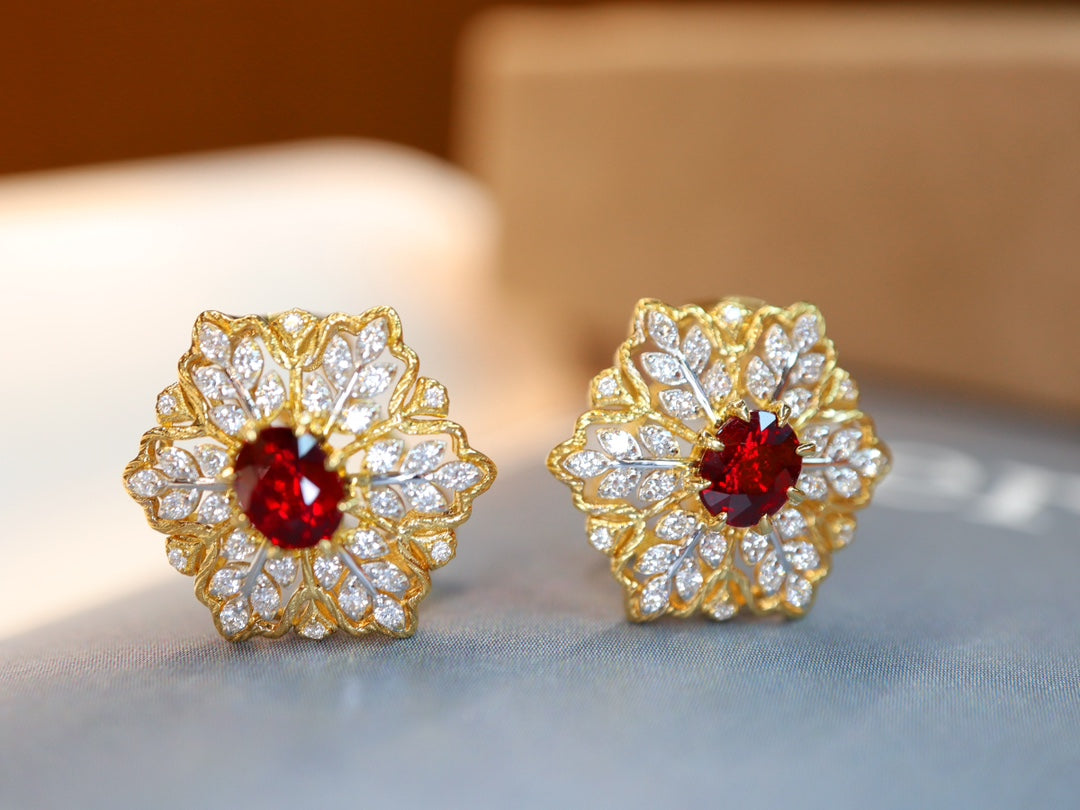 Buccellati-Style Ruby Earrings: A Century of Classic Elegance