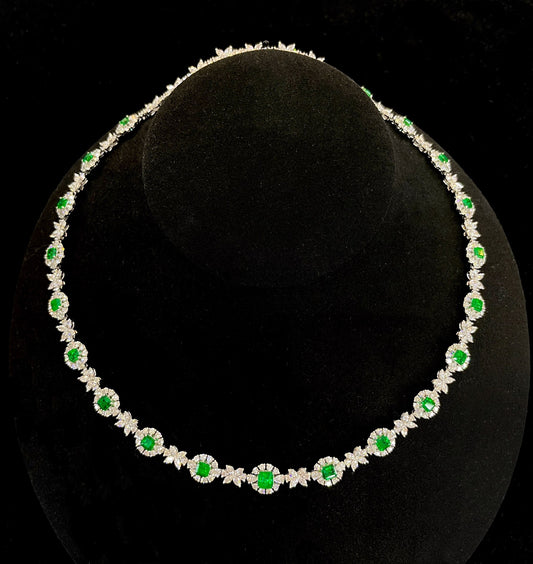 Luxurious Evening Wear Necklace - Exquisite Afghanistan Panjshir Emerald Jewelry