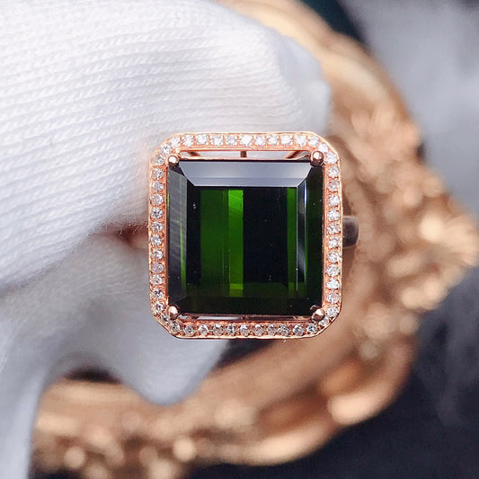 Exquisite Natural Tourmaline Ring - A Must-Have Jewelry Piece