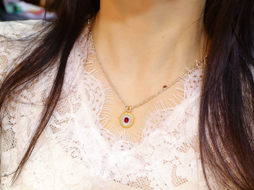 Pigeon's Blood Red Pendant - Exquisite Jewelry Piece