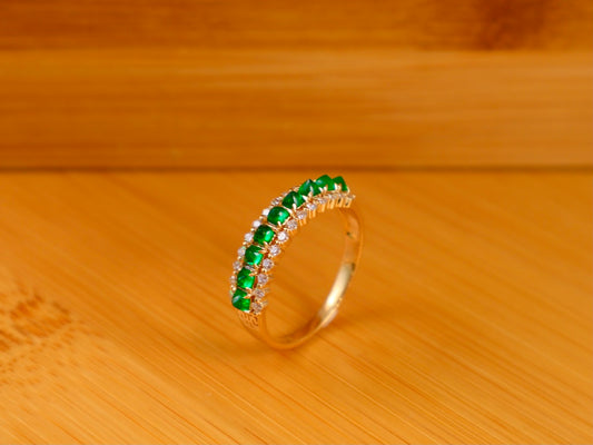 Premium SWAT Emerald Row Ring - High-Quality Jewelry Piece