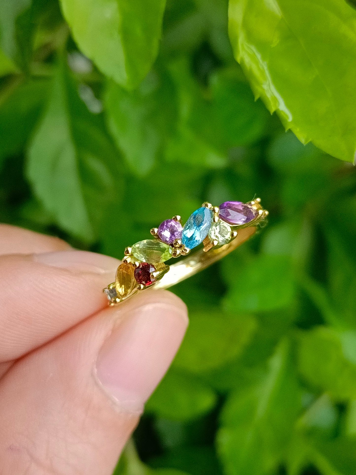 Vibrant Gemstone Ring - A Symphony of Colors in Jewelry