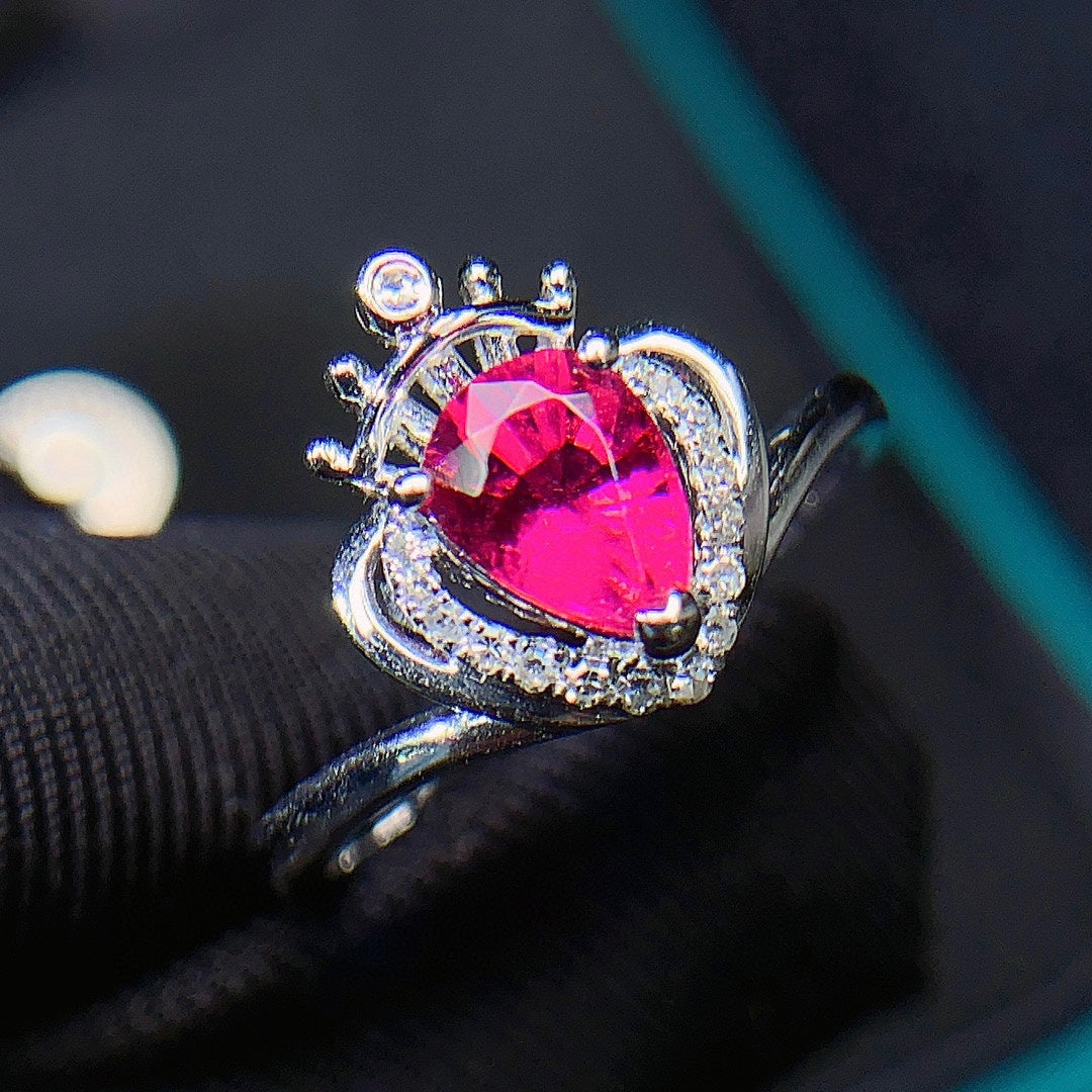 Exquisite Natural Tourmaline Ring - High-End Jewelry