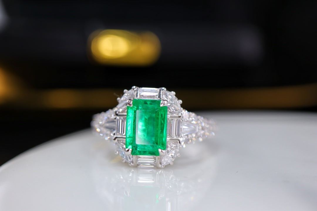 Zambian Emerald Ring - Vivid Green Luxury Jewelry