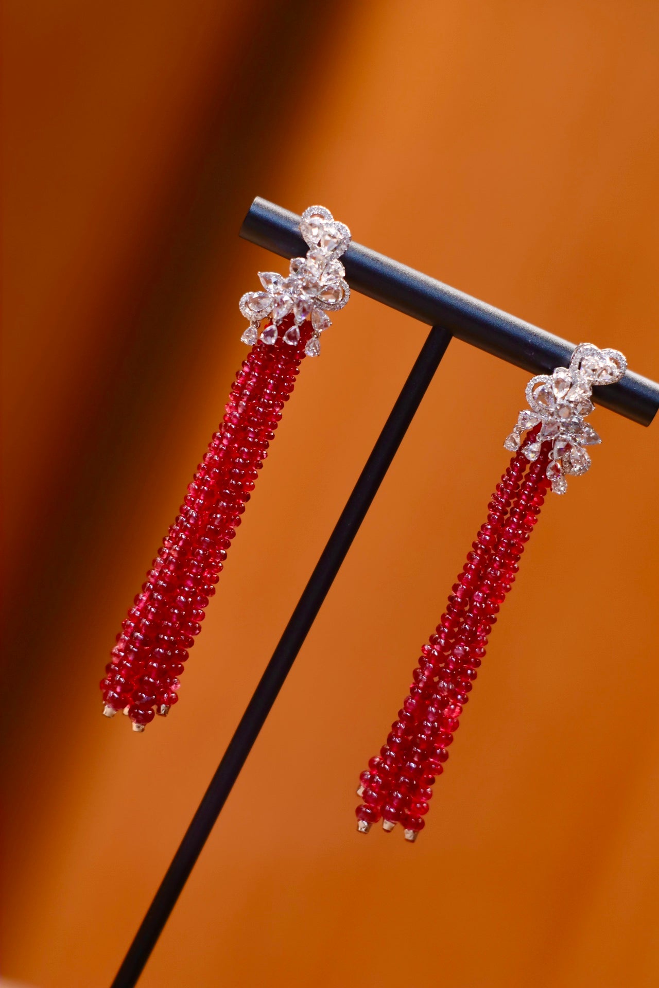 Unheated Myanmar Spinel Earrings: Mesmerizing Jewelry with Ruby-Like Hue