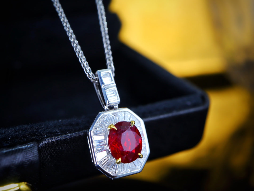 Pigeon Blood Red Ruby Pendant - A Gem of Unmatched Elegance