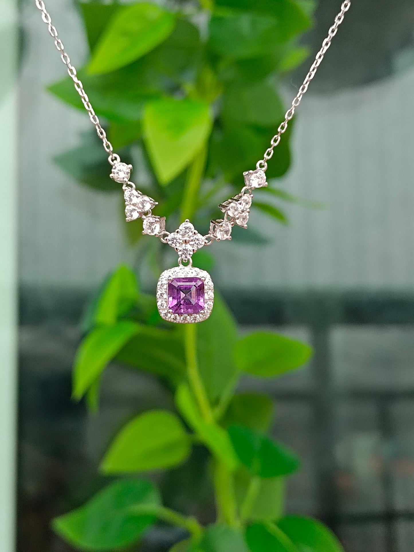 Kalung Amethyst Asli yang Indah - Permata Cinta Setia, Kebijaksanaan dan Keberanian