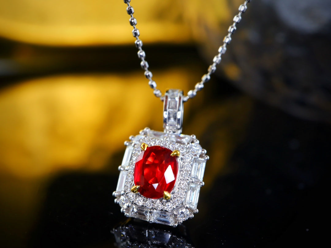 Pigeon's Blood Red Ruby Pendant - Premium Jewelry Collection