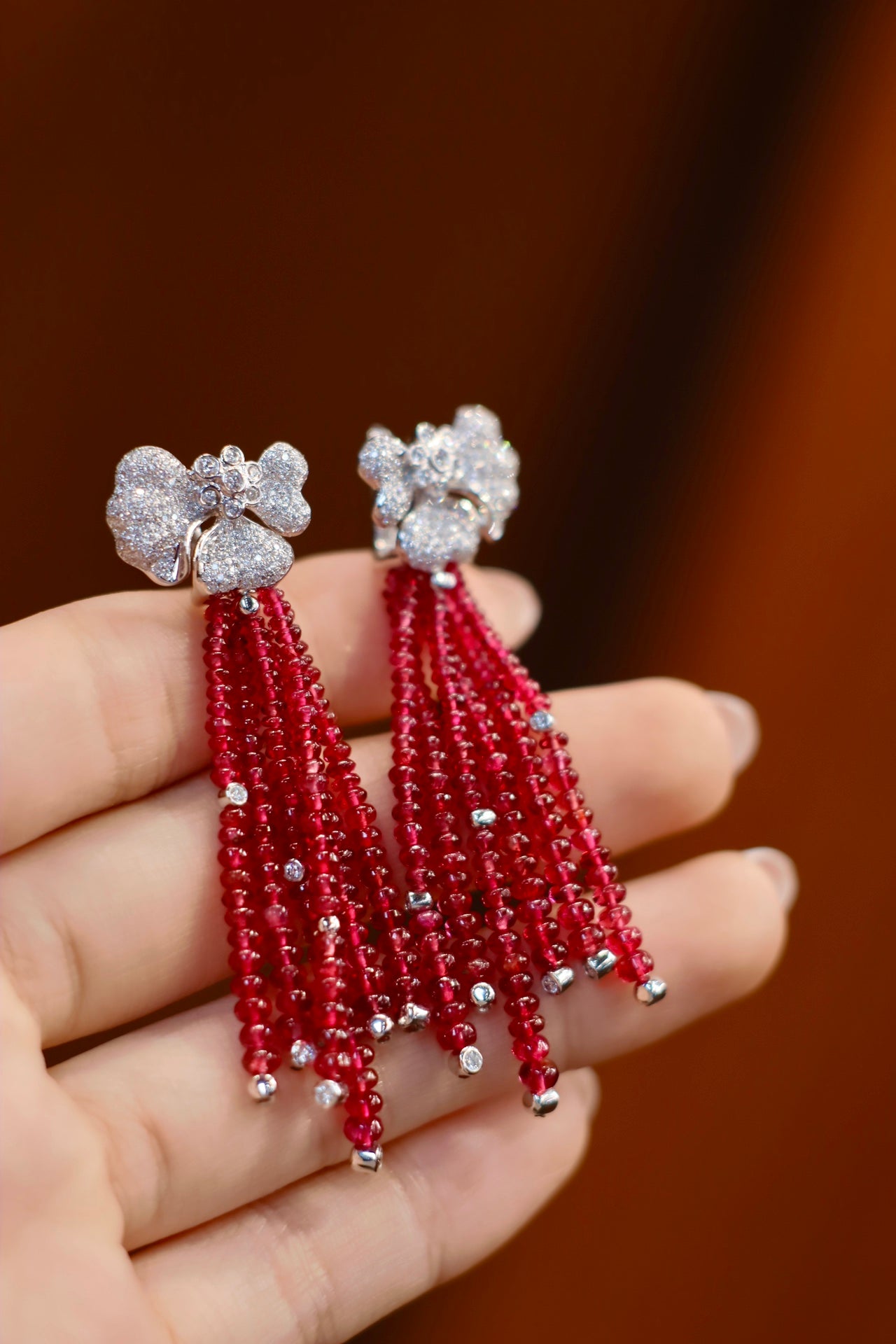 Unheated Myanmar Spinel Earrings: Mesmerizing Jet Bead Design Jewelry