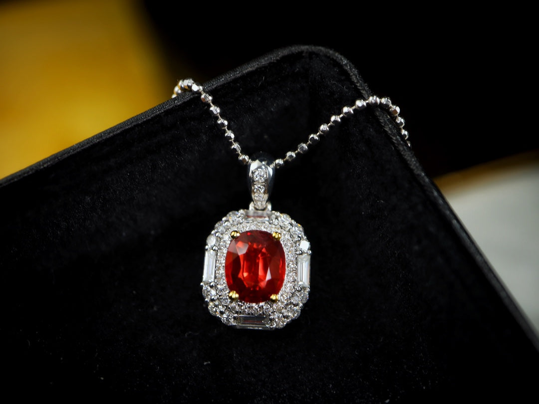 Pigeon Blood Red Ruby Pendant - Classic Daifei Style Jewelry