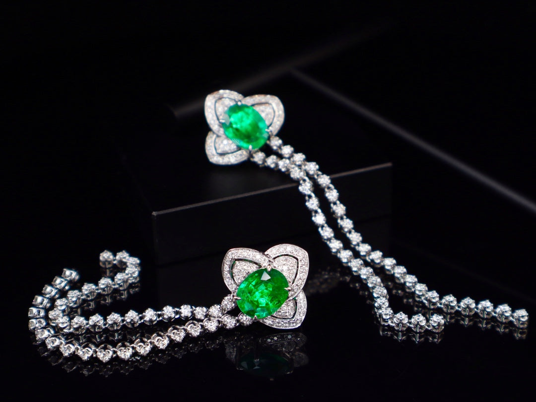 Emerald Earrings Splendor - Panjshir Origin Jewelry