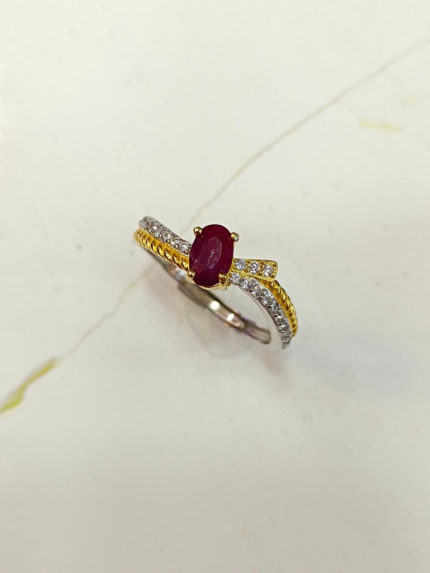 Elegant S925 Silver Ruby Ring Jewelry