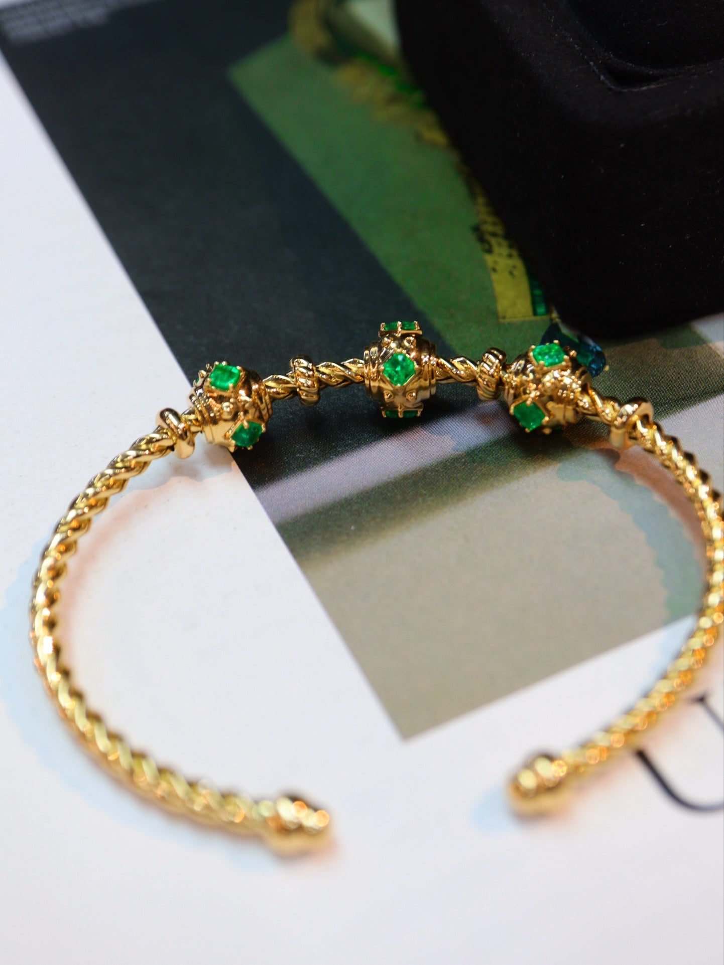 Elegant Marquise-Cut Emerald Tennis Bracelet - Luxury Jewelry