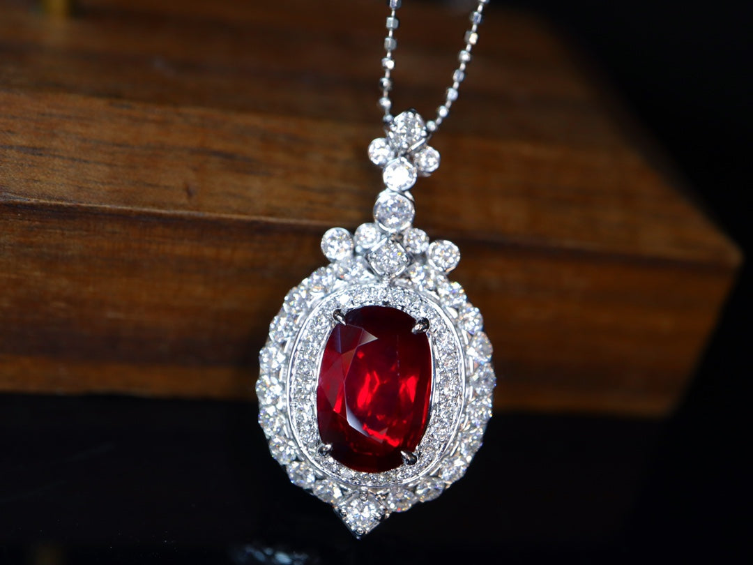 Unheated Pigeon's Blood Ruby Pendant - Premium Jewelry Collection