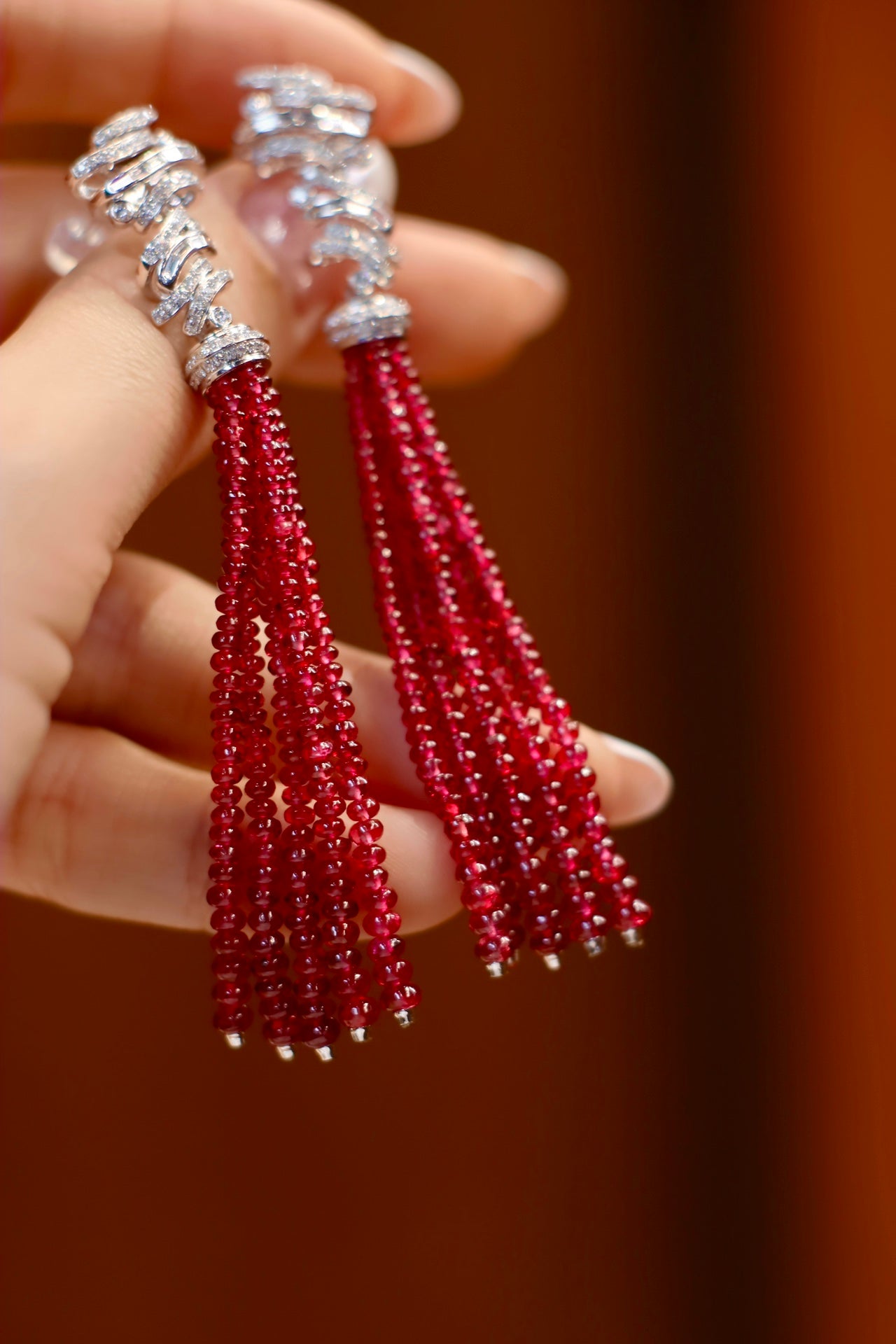 Unheated Myanmar Spinel Earrings - Exquisite Jewelry with Ruby-like Hue