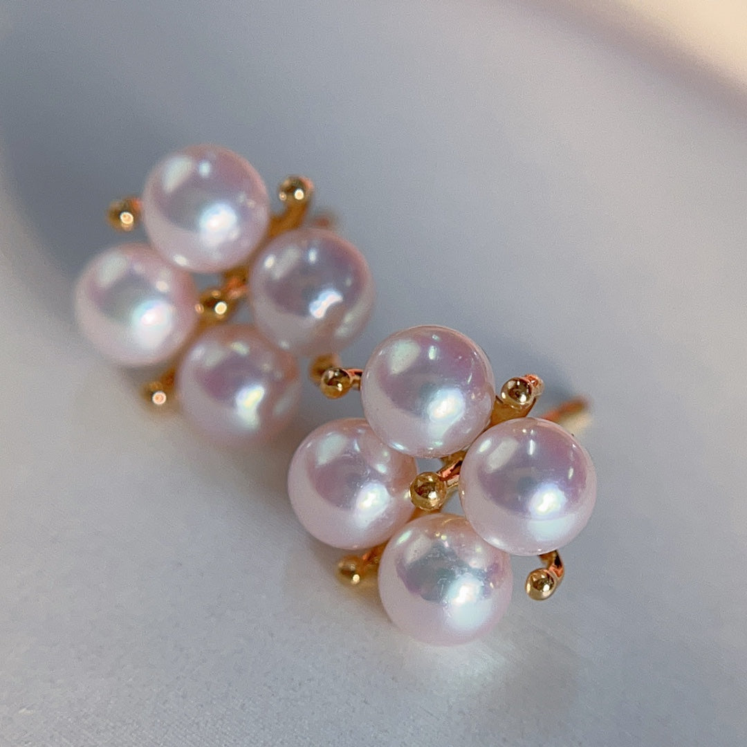 Luxurious 18K Gold & 4.5mm Akoya Pearl Jewelry