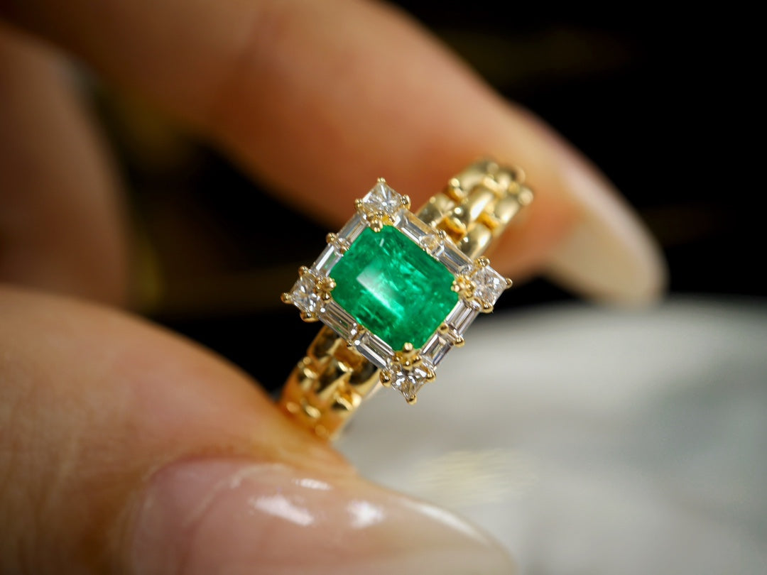 Vintage stijl Panjshir Emerald Ring - een uniek sieraad