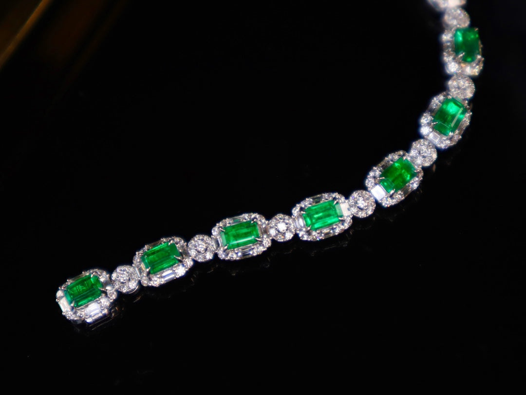 Panjshir Emerald Gemstone Bracelet - Premium沃顿绿Jewelry