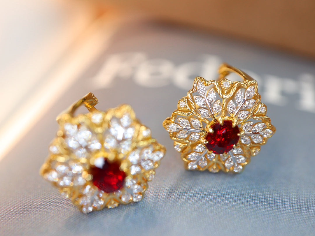 Buccellati-Style Ruby Earrings: A Century of Classic Elegance